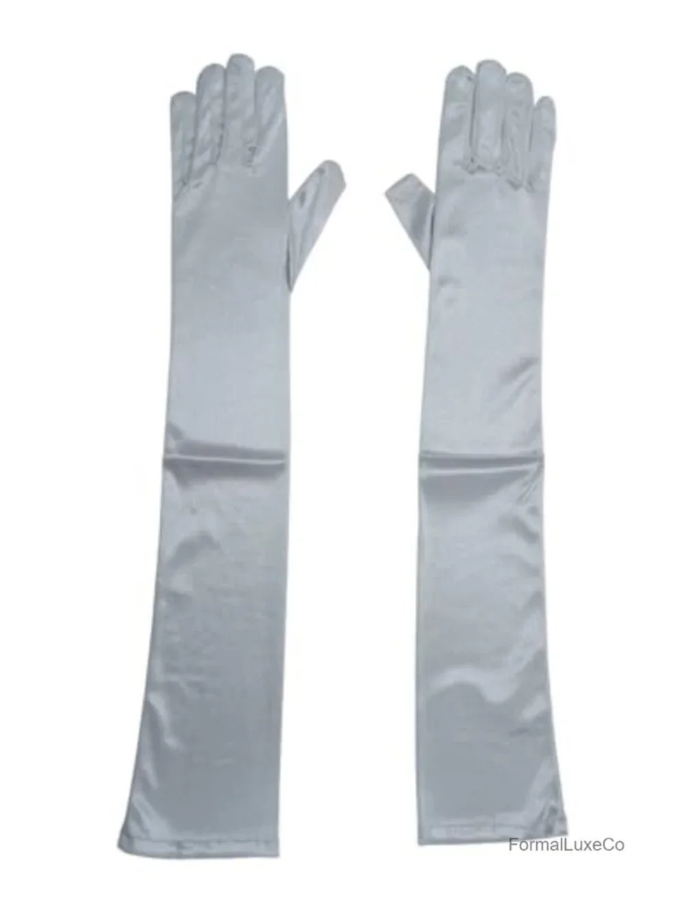 Vintage 1920s Long Satin Opera Gloves Women Elbow Length Evening Party